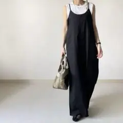 【新品未使用】サロペット オーバーオール オールインワン バックフリル 美脚
