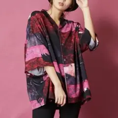【新品】Unrelaxing 半袖シャツ FREEサイズ 赤/黒/