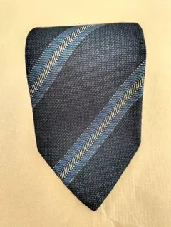 美品 Giorgio Armani ネイビー ストライプ ネクタイ