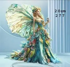 ２７７　緑のフェアリー　２０cmアクリルスタンド　サンキャッチャー