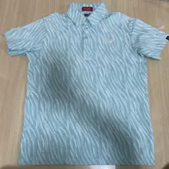 YONEX ゼブラ柄 ポロシャツ ミントグリーン　M 半袖シャツ
