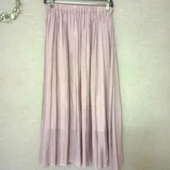 しまむら　ロングスカート　ライラック　Ｌサイズ
