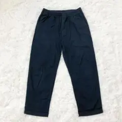 ユニクロ　イージーリラックスアンクルパンツ　ストレッチ　ウエストゴム　ネイビーM