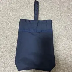 ハッピークローバー 紺色ナイロン製 お子様用シューズバッグ