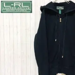 ラルフローレン アクティブ パーカー スウェット レディース 黒 フルジップ S
