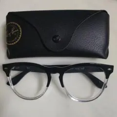 希少Ray-Ban 4471-V IRIS8193ブラック ツートンクリアレンズ