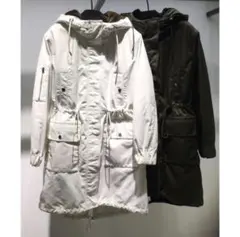 Theory 18aw ミリタリーコート アイボリー