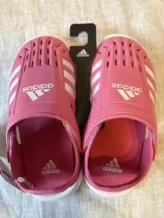 adidas ピンク サンダル マジックテープ 20cm