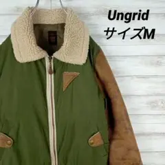 レディース☆アングリッド 袖革切り替えMA-1 ミリタリー ボアジャケット 人気