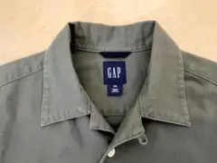 GAP oldgap オープンカラー 開襟 半袖シャツ カーキ 無地 ギャップ