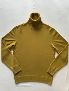 【極美品クリーニング済】DRUMOHRドルモアリブタートルネックセーター鶯色46