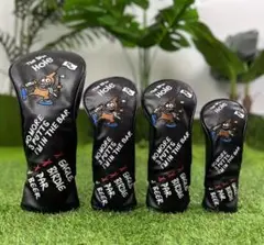 新品　ヘッドカバー4点セット　ブラック