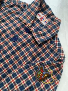 ホットビスケッツ　ミキハウス チェック柄シャツ 80