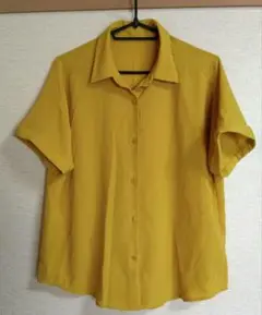 GU イエロー 半袖シャツ M