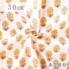A260. インド買付｜ブロックプリント生地（綿100％・30cmカット）