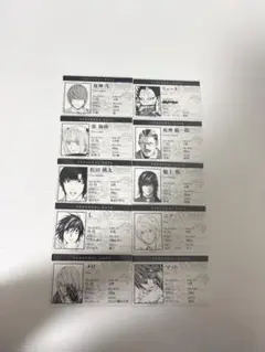 デスノート展　プロフィールカード　全集コンプリートセット
