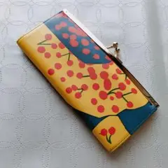 アイアイズ　長財布　がま口　チェリー　本革　I Eye's