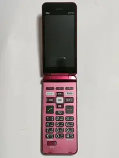 au KYF41 ピンク折りたたみ携帯電話 本体
