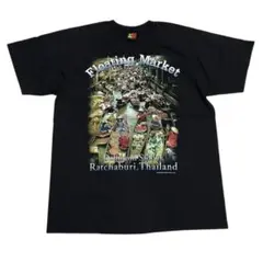 【風景Tシャツ 水上マーケットT タイT ダムヌンサドゥアックT フリマT】