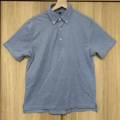 無印良品　ブルーポロシャツ Mサイズ