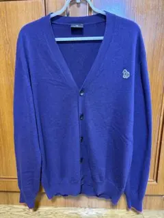 PAULSMITHポールスミス　ウール100%カーディガン　深紫