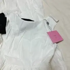 mite ミテ　バックリボンワンピース　リボン　ホワイト