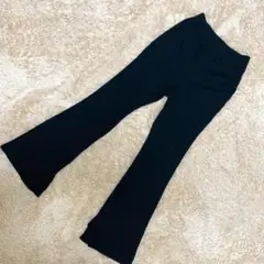 美品 Kobe Lettuce フレアリブパンツ ブラック レディース F相当