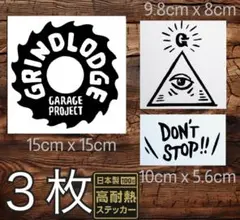 NEW 3枚 GRIND LODGE グラインドロッ ヂステッカー