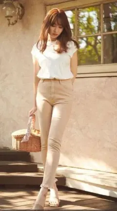 【Herlipto】 high rise clay skinny jeans