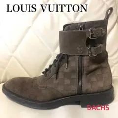 ルイヴィトン LOUIS VUITTON ダミエ柄 スェードブーツ メンズ