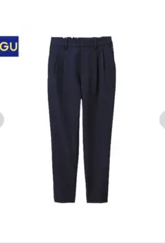 GU クロップドテーパードパンツ　ネイビー　L