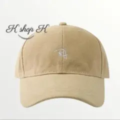 キャップ RH 刺繍ロゴ ベージュ ベースボールキャップ 帽子 ユニセックス
