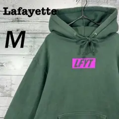 Lafayetteラファイエット ボックスロゴ入りパーカー グリーン Mサイズ