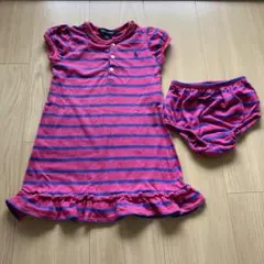 Ralph Lauren 半袖ワンピース 24M ピンク