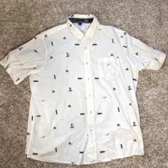 THE NEW IVY BRAND メンズ ホワイト 半袖シャツ XXL