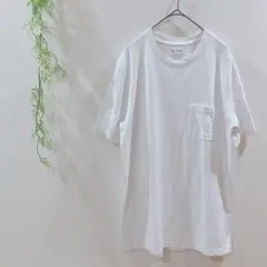 【ナノユニバース】白T シンプル　カジュアル　胸ポケット