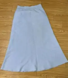 ebure ニットロングスカート 水色