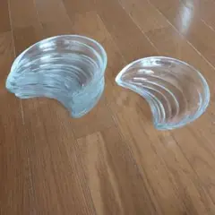 三ヶ月型ガラス皿　5ケ