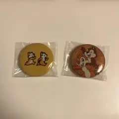 ディズニー 缶バッチコレクション チップとデール ピンバッジ 2個セット