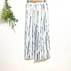 T0426 ジーナシス　パンツ　ボトムス　新品　総柄　ウエストゴム セール　夏