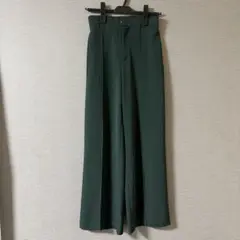 UNIQLO ダークグリーン ワイドパンツ