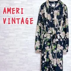 【未使用】AMERI VINTAGE フラワー プリーツ ロング ワンピース