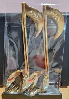 音符形状 ゴールドスプーン 2本セット