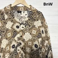 BnW オープンカラーシャツ ペイズリー柄 フリーサイズ