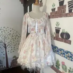 リズリサ ワンピース ローズ柄