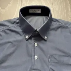 ダークブルー ボタンダウン ポロシャツ M オリヒカ