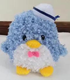 青いペンギンのあみぐるみ