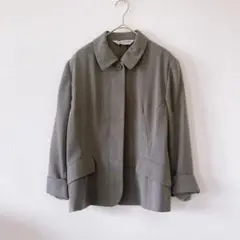 美品 ジェラールダレル ステンカラージャケット 薄手 グレー M 4643