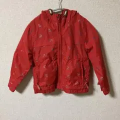 ヴェルボテ　赤 アンカー柄 ジャケット 100cm フード