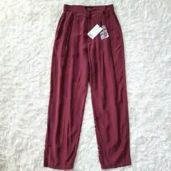 定価3.9万 LOEFF rayon silk wide tuck pants